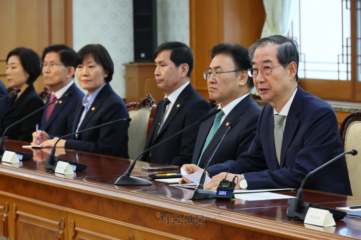 한덕수 권한대행 국무위원 간담회(정부서울청사). 2025.4.4. 총리실 제공