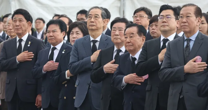 한덕수 권한대행, 4·19 기념식 참석