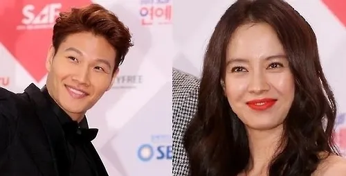 가수 김종국과 배우 송지효. 연합뉴스