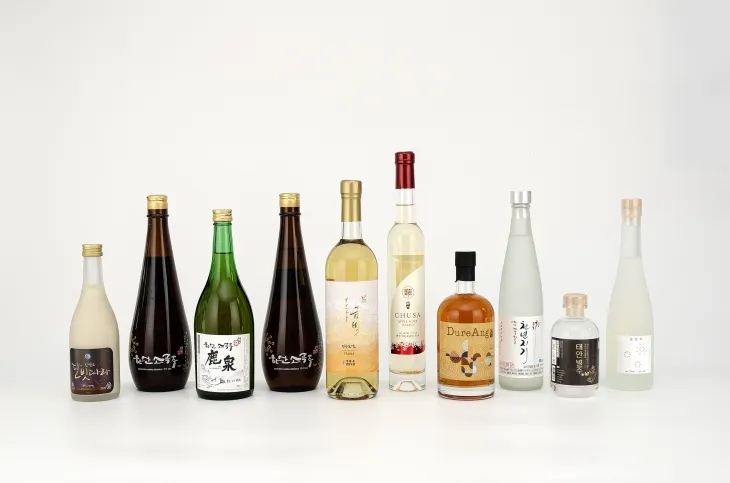 ‘2025 충남술 톱텐(TOP10)’으로 선정된 전통주. 도 제공