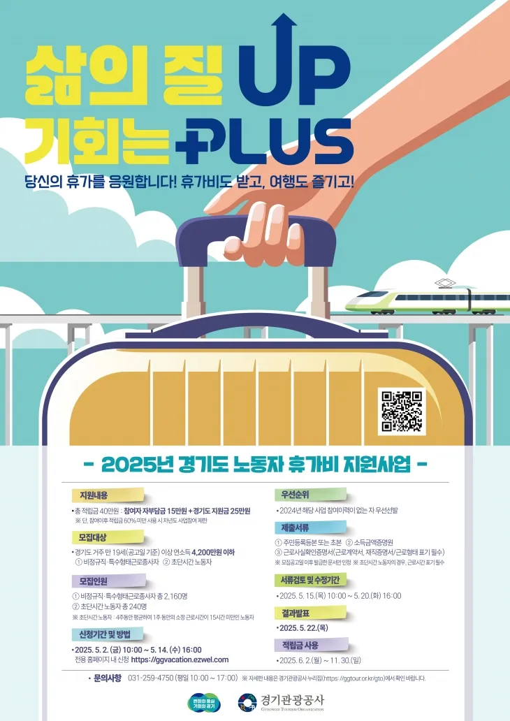 경기도 ‘취약노동자 휴가비 지원사업’ 포스터