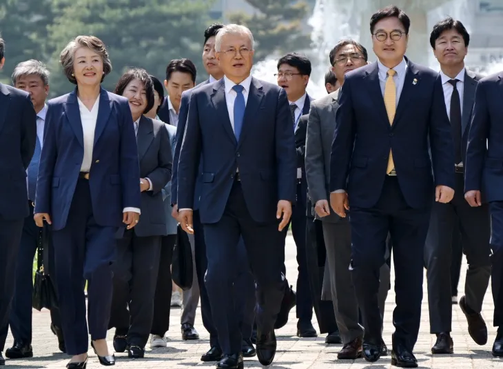 ‘4·27 남북 판문점선언’ 7주년 기념식 향하는 참석자들