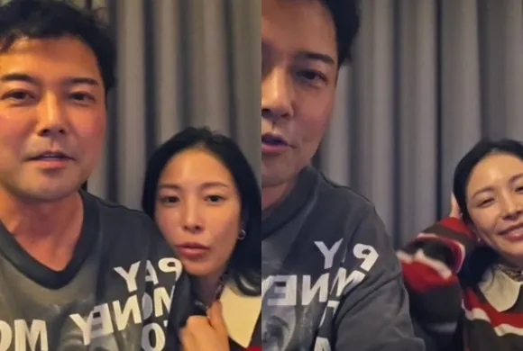 취중 라이브 방송을 진행한 방송인 전현무와 가수 보아. 전현무 SNS 캡처