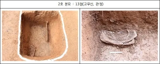 선감학원 공동묘역(안산 단원구 선감동 산37-1)에서 발굴된 관정과 고무신(경기도 제공)