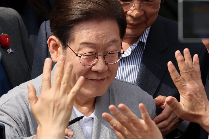 영암 주민들 만나는 이재명 후보