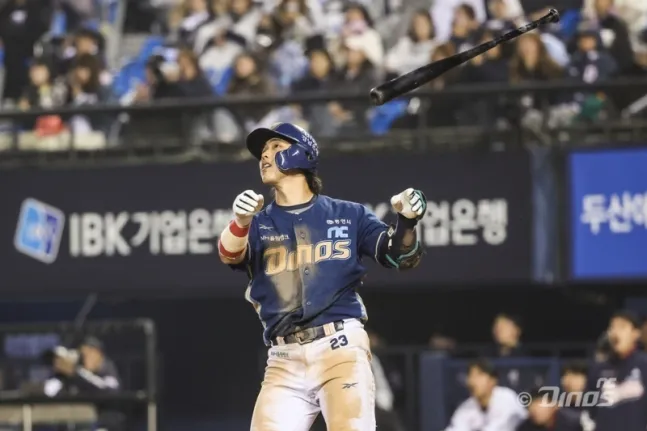 NC 다이노스 타선의 핵으로 떠오른 외야수 천재환. NC 다이노스 제공