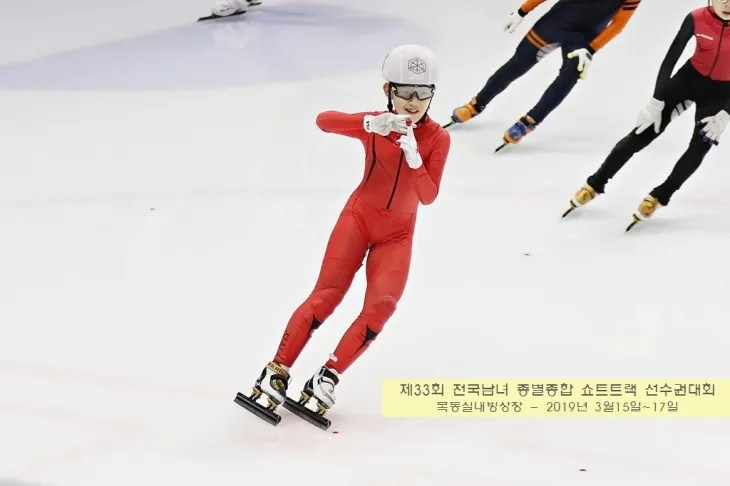 한국 쇼트트랙 국가대표 임종언이 초등학교 6학년이었던 2019년 구내 대회에 참가하고 있다. 700크리에이터스 제공
