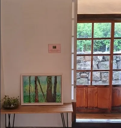 고씨주택에서 전시되고 있는 ‘김영수도서관친구들’ 활동가들이 직접 그린 ‘시간이 머무는 곳, 곶자왈’ 그림책 원화. 제주도시재생지원센터 제공