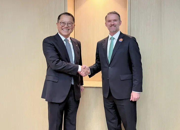 제이미슨 그리어 대표 만난 김희철 한화오션 대표