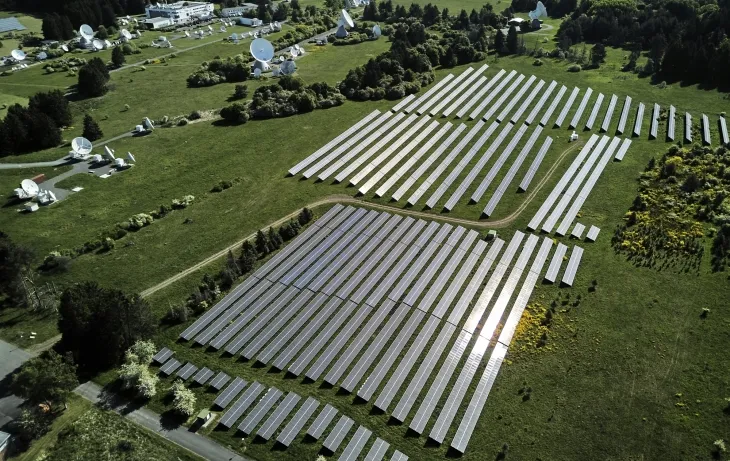독일 프랑크푸르트 인근의 태양광 발전 설비. AP 연합뉴스