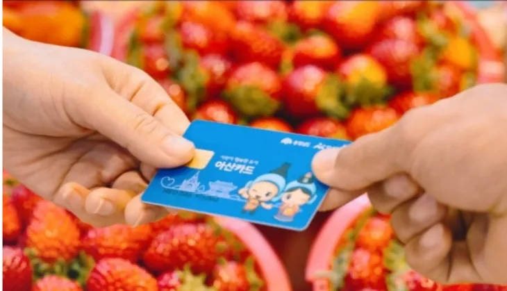 충남 아산시 지역화폐인 아산카드. 서울신문DB