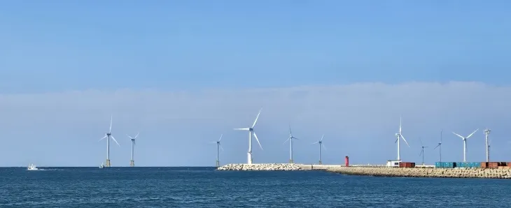 분산에너지특구 최종 후보지 7곳에 제주도가 포함돼 최종 선정에 귀추가 쏠리고 있다. 사진은 제주 한림 해상풍력발전 전경. 제주 강동삼 기자