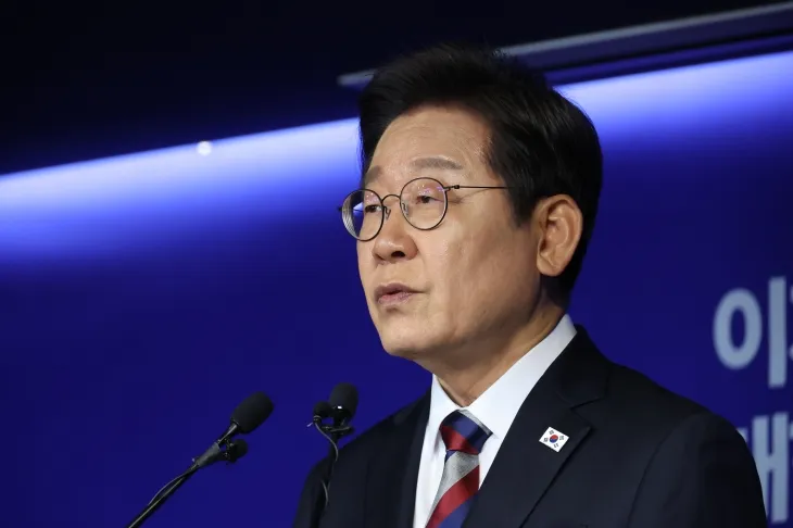 기자간담회 갖는 이재명 후보