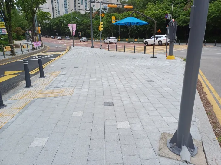 용인시 수지구 내 주요 도로 보행 환경 개선 사진(용인시 제공)