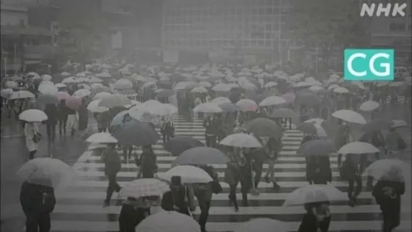 일본 후지산이 분화하더라도 화산재가 국내에 미치는 영향은 제한적일 것으로 전망됐다. 사진은 후지산이 분화한 상황을 가정한 일본의 모습. NHK 캡처