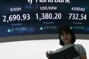 코스피, 엔비디아 호실적·트럼프 관세 제동에 2700선 회복