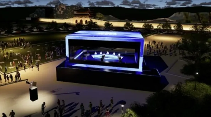 광화문에 무대 설치한 KBS