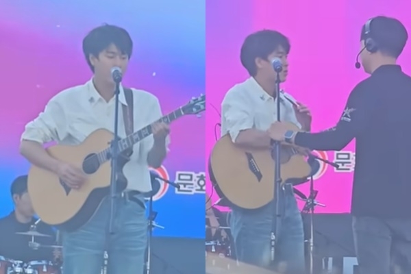 충남 천안 행사 무대 리허설을 하던 가수 이무진에게 한 스태프가 “자, 그만할게요. 이게 뭐 하는 거야 지금”이라며 반말 섞인 지시를 내려 공연을 강제 중단하는 상황이 벌어지면서 주최 측의 ‘갑질’ 논란이 불거진 가운데 소속사가 주최 측을 향해 강경 대응을 예고했다. 유튜브 캡처