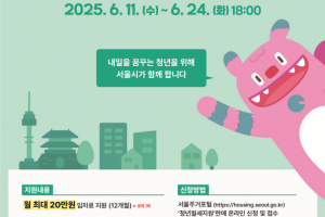 서울시, 무주택 청년 1만 5000명에게 최대 20만원 ‘월세지원’