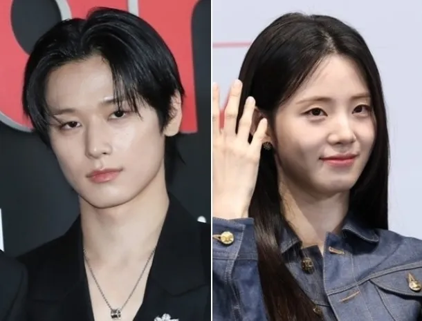 더보이즈 주연(왼족)과 배우 신시아. 뉴스1 자료사진