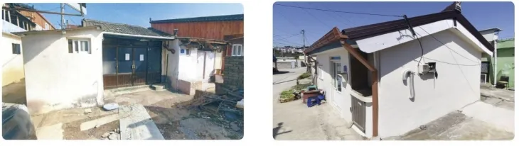 강원도 빈집활용 사례. 정비전(왼쪽)과 후의 모습. 빈집애 홈페이지 캡처