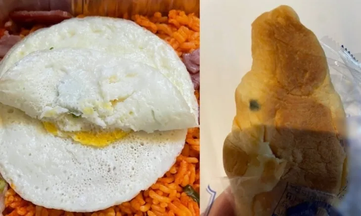 A씨가 진에어 승무원들에게 제공됐다고 주장하는 기내식. 블라인드 캡처