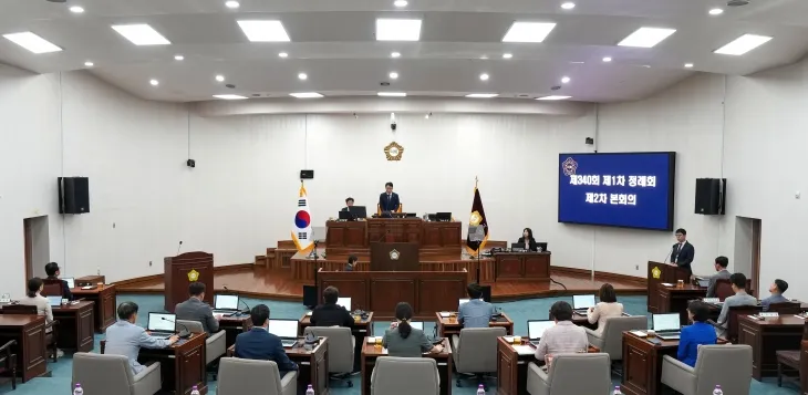 13일 열린 하남시의회 제340회 제1차 정례회 제2차 본회의. 하남시의회 제공