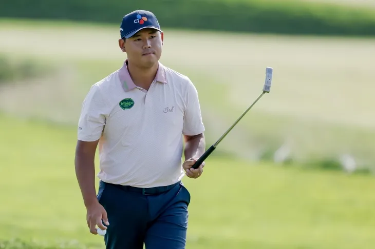 13일(한국시간) 미국 펜실베이니아주 오크몬트의 오크몬트 컨트리클럽(파70)에서 US오픈 1라운드에 참가한 김시우. EPA 연합뉴스