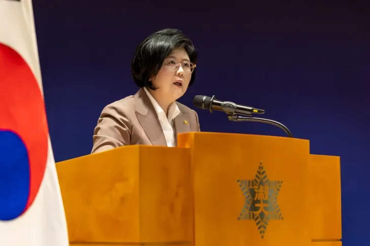 문시연 숙명여대 총장이 지난 12일 교내 눈꽃광장홀에서 열린 창학 120주년 비전 선포식에서 발언하고 있다. 숙명여대 제공