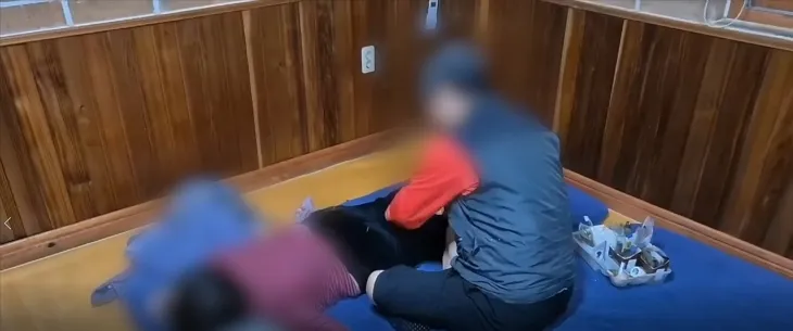 현장 의료행위 동영상 캡처. 제주도자치경찰단 제공