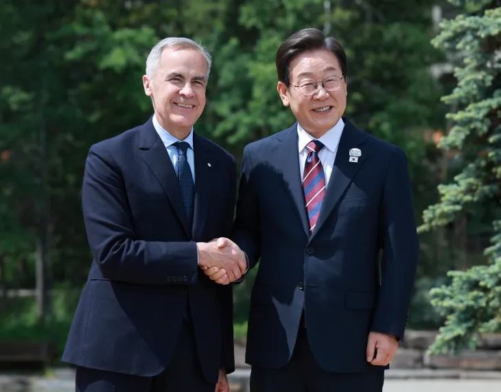 이재명 대통령, G7 환영식 참석