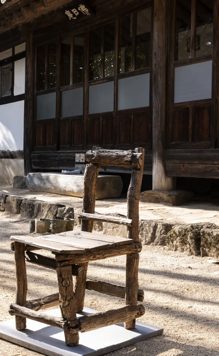 법정스님 빠삐용의자’ 불일암 덕조스님 제공