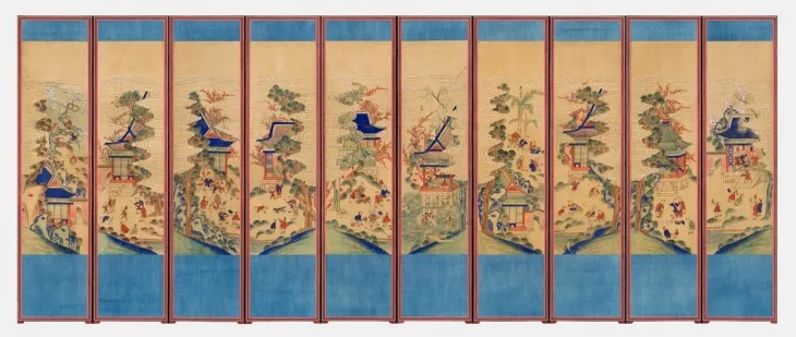 백동자도 병풍. 대표적 길상화다. 국가유산청 제공