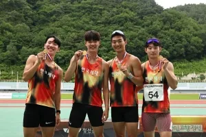 다시 뛰는 한국 육상…한국체대, 10년 만에 남자 1600m 계주 기록 경신