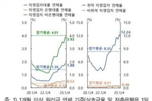 취약 자영업자 연체율 12.24%로 12년 만에 최고