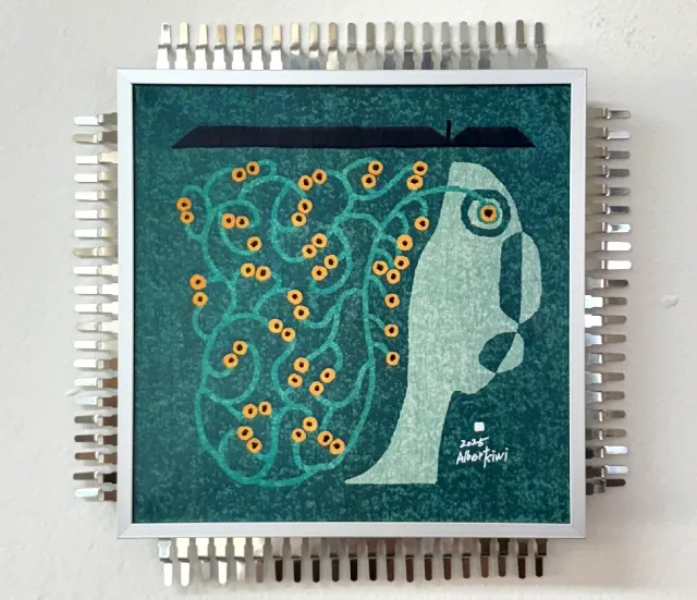 알베르 키위‘의 10주년 기념 개인전에서 선보일 ’반입체(Chip Frame)‘ 시리즈의 한 작품.