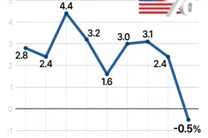 美 1분기 경제 0.5% ‘역성장’…관세 여파로 잠정치보다 더 부진