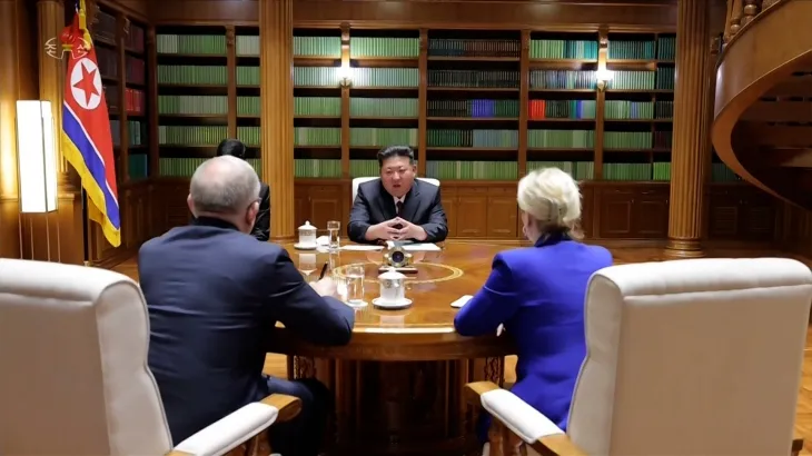 김정은, 러시아 문화부 장관 접견