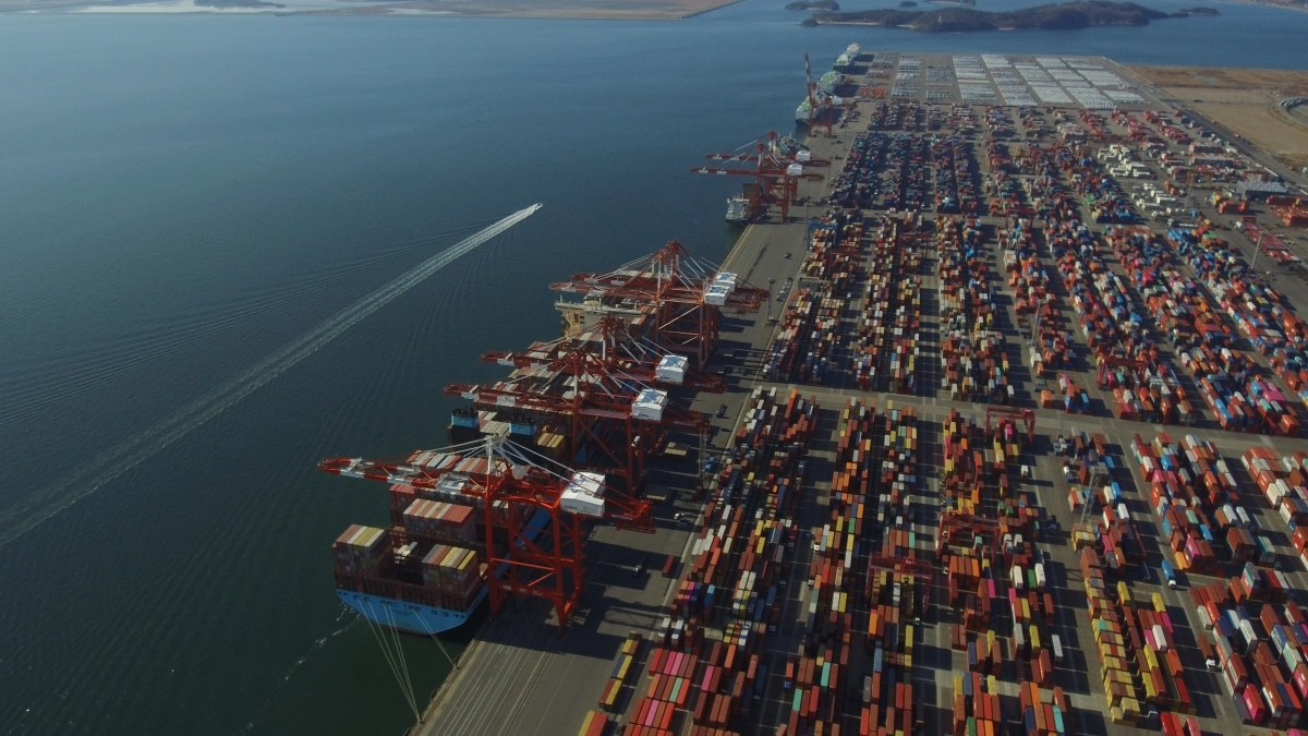 광양항 컨테이너부두 전경