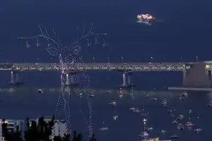 광안리해수욕장서 드론쇼