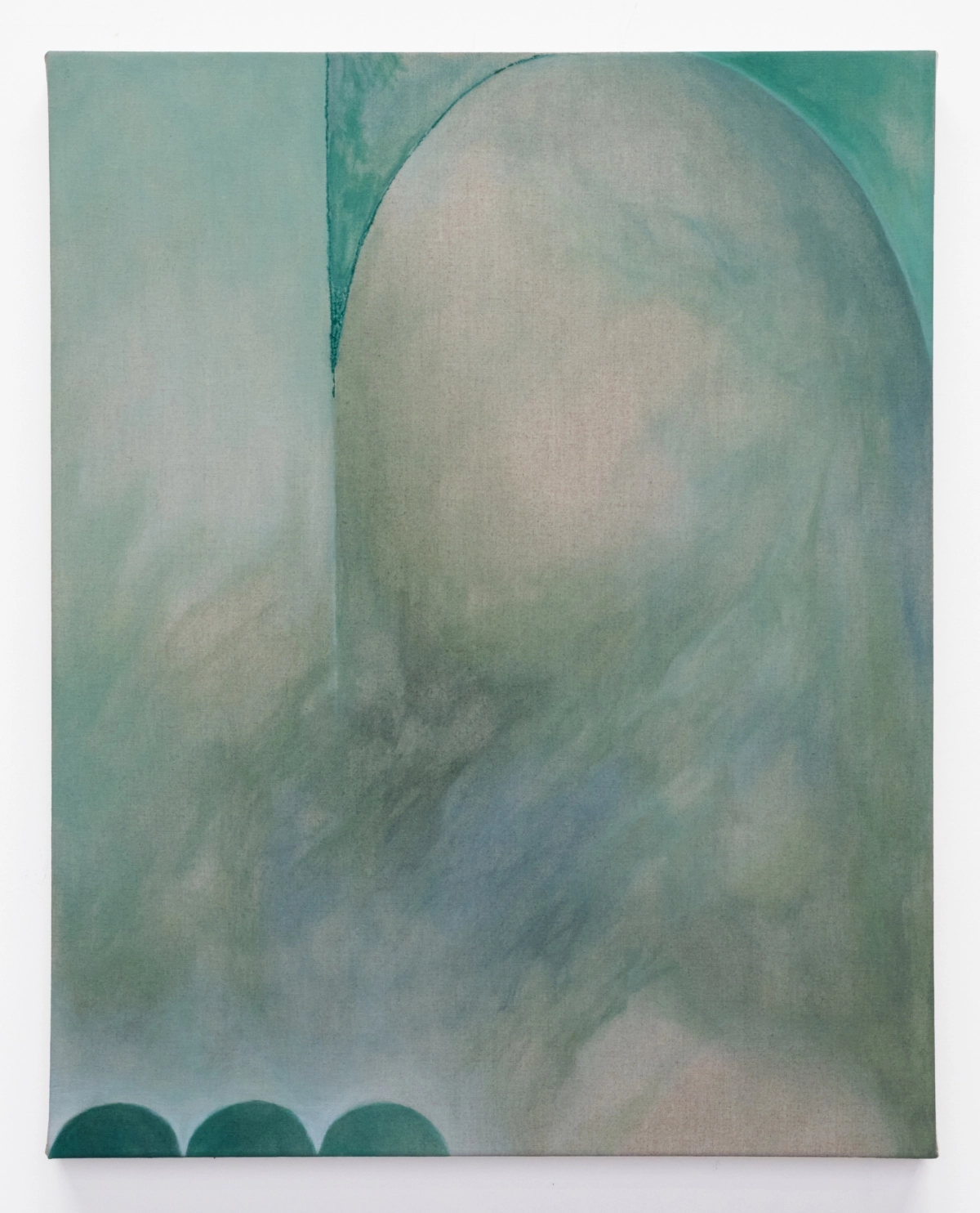 [김경연, Dawnlit Woods (2025) 린넨 위 유화, 71×61cm]