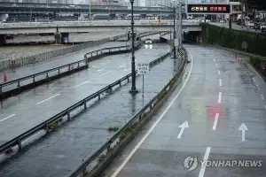 대구 신천동로 양방향 통제
