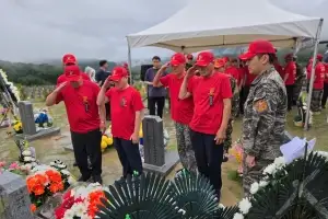 “그 날도 폭우가 쏟아 졌는데…”…채상병 순직 2주기, 유족·친구들 빗속 추모식
