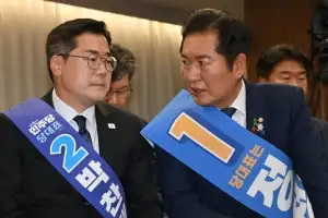 [속보] 정청래, 영남권도 승리… 권리당원 투표 62.55% 득표