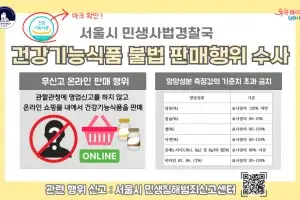 서울시, 청소년 건강기능식품 온라인 불법판매 11곳 적발