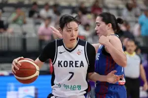 한국 女농구 ‘절반의 성공’