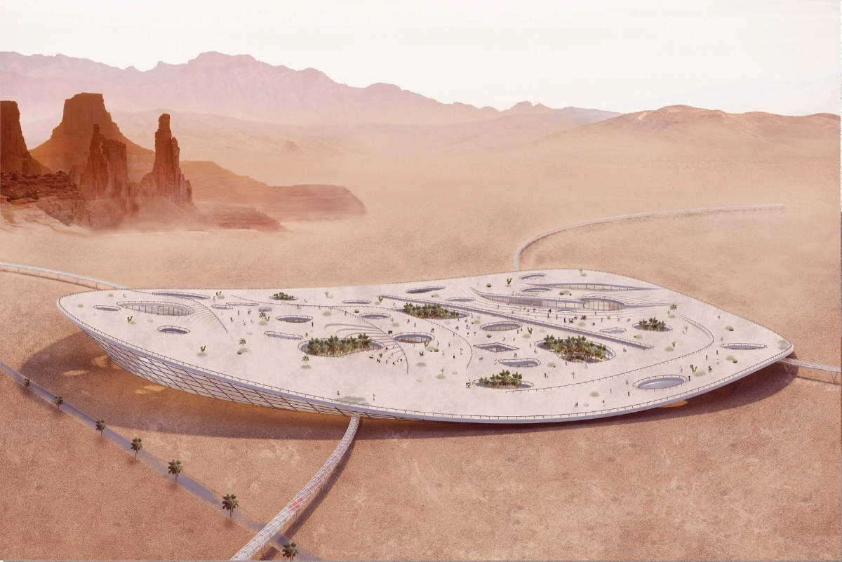 [사진= YAC 하이퍼루프 사막 캠퍼스 당선작 (YAC Hyperloop Competition 1st Prize)]