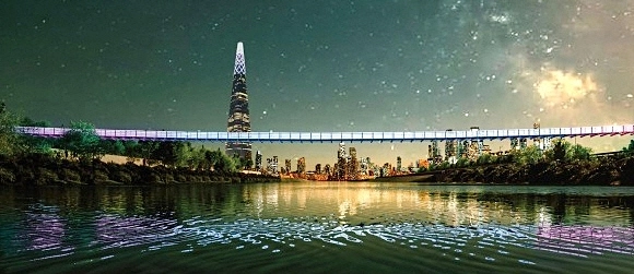 중랑천 출렁다리 조감도. 서영교 의원 제공.