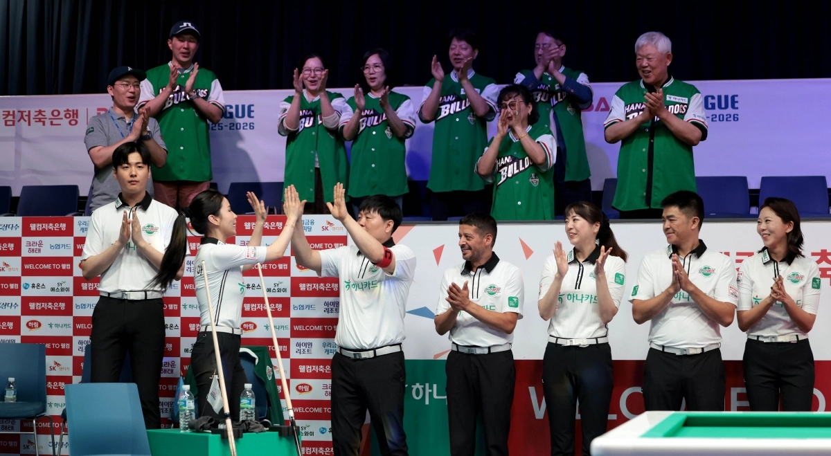 하나카드 선수들. PBA 제공