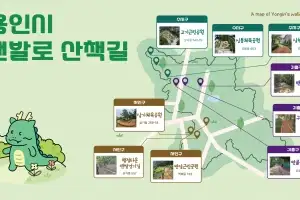 용인시, 걷기 활동 지원 앱 ‘걸어용’에 ‘맨발로 산책길’ 추가